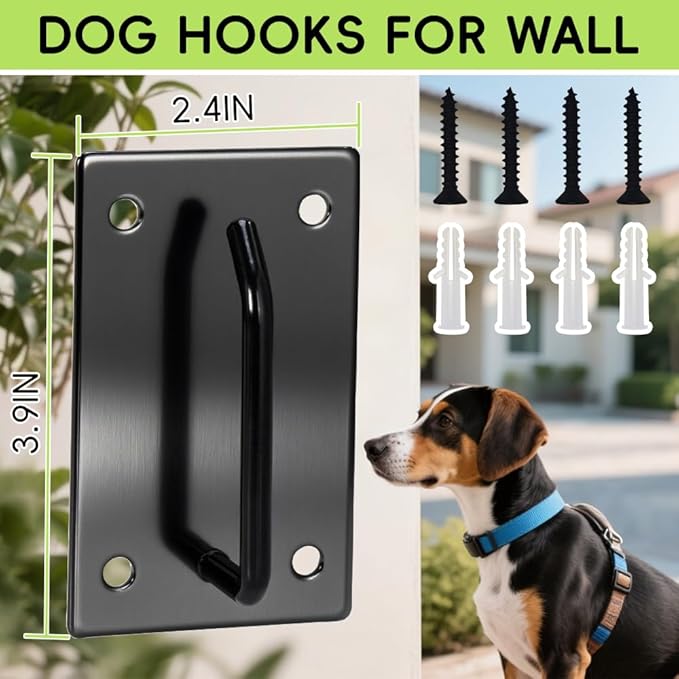 Canine Hitch-Secure Dog Leash Parking Hook-Mounted Indoor,Outdoor Wall Hook,Tie Out for Small to Large Dogs,Perfect for Home&Business,Use Indoor-Outdoor