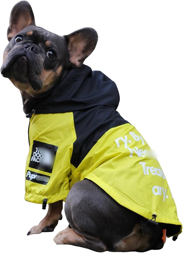 ChoChoCho NASA Dog Raincoat, Reflective Water Proof Rain Jacket, Costume, Clothes, Pet Stylish Streetwear Outfit for Cat Puppy Small Medium Large