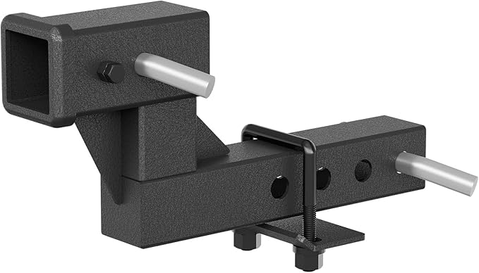 2-Inch Trailer Receiver Hitch Riser & Extender, 4.4" Rise/Drop, Solid Tube, Extension Length Options 5", 6", 8", 9", 7500 lbs Towing Capacity, Matte Black