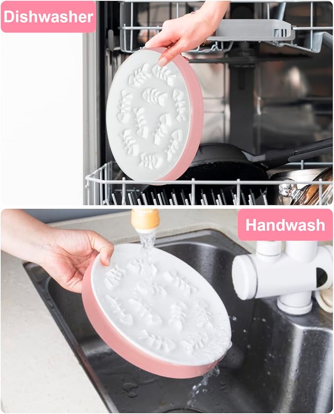 Raised Cat and Dog Slow Feeder Bowl With Stand, Ceramic Elevated Bowls for Healthy Eating Diet, Pet Puzzle Feeder, 3'' High, 8.5'' Wide