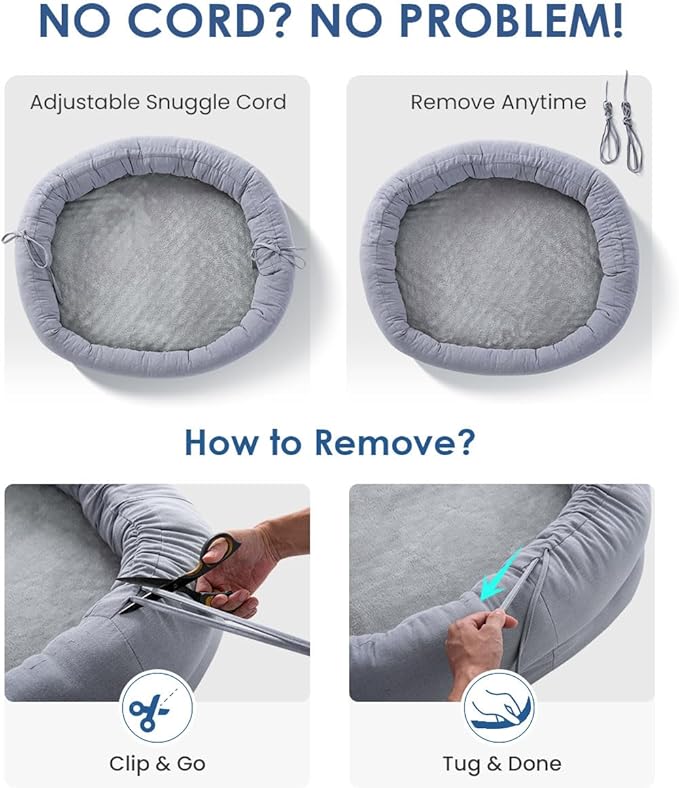 Orthopedic Dog Bed for Small Dogs, Pet Sofa Bed with Egg Crate Foam, 4-Sided Bolster, Removable Washable Cover & Anti-Slip Bottom, Small Gray