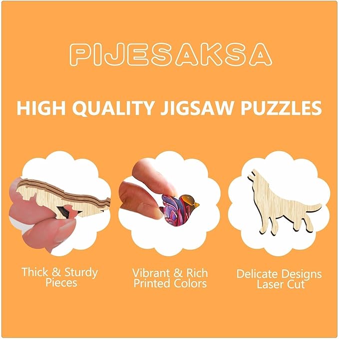 Wooden Puzzles for Adults - Jeweled Dragon Puzzle, Unique Shape Wooden Jigsaw Puzzle for Adults, Wood Puzzles Adult, Good Gift Idea for Friends, Home Decor (L-13.4 * 12.6in 240 Pieces)