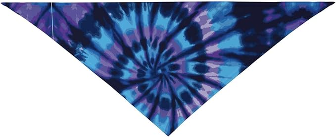 Tie Dye Blue Purple Dog Bandana Scarf Triangle Bibs Pet Accessories Cat Kerchief