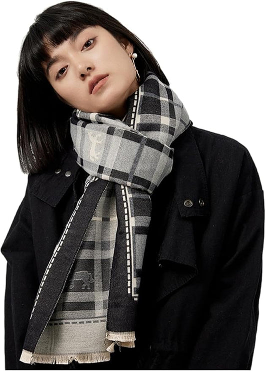 Jeelow Womens Pashmina Shawl Wrap Scarf - Elegant Dressy Evening Poncho Cape for Formal and Wedding Outfits