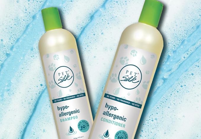 Pet Silk Hypoallergenic Conditioner, Free of Dyes and Heavy Fragrances, Specifically Designed for Pet's with Sensitive Skin, Infused with Olive Oil & Wheat Protein for Added Nourishment! (16oz)