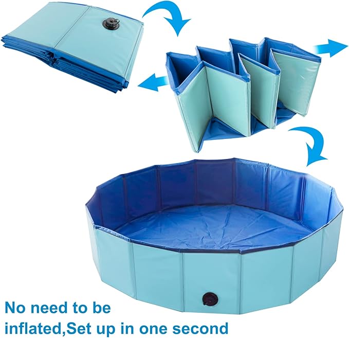Artilife Whelping Box for Dogs and Puppies,Welp Box Whelping Pool,Whelping Pen for Dogs,Easy to Clean (39inch Dia.x12inch H(100x30cm), Blue)