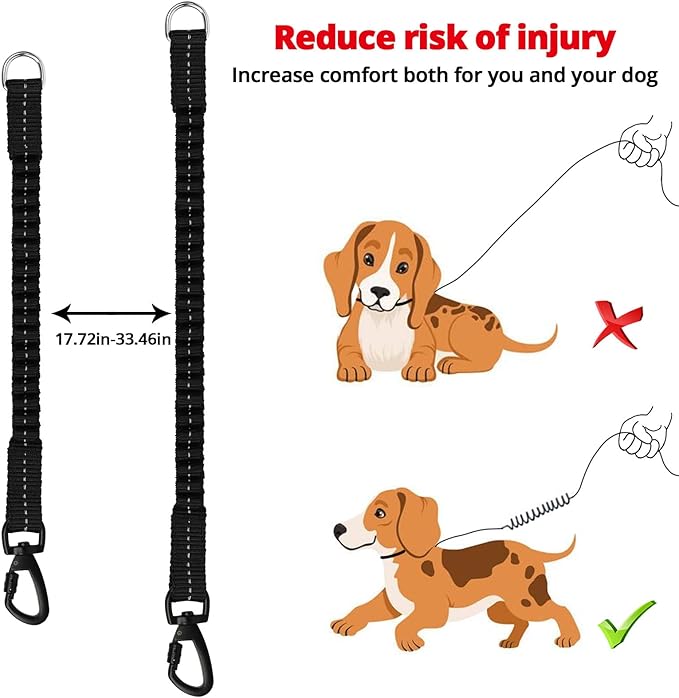 Long Dog Leash 20 FT: Heavy Duty Rope Leashes for Dogs Training with Swivel Lockable Hook Reflective Threads Bungee and Padded Handle - Dog Lead for Large Small Medium Dogs Outside Walking Hiking Red