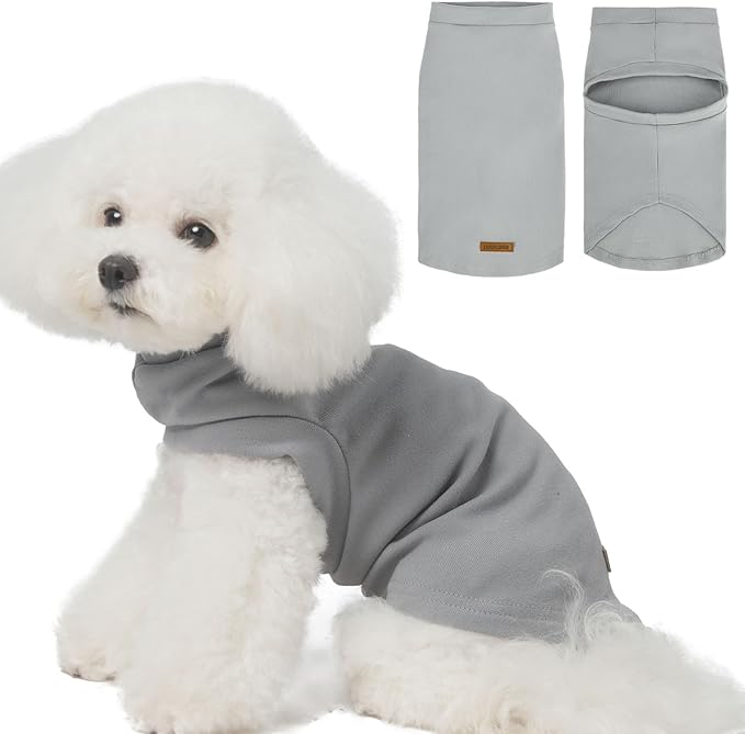 EXPAWLORER Soft Cat Sweater - Sweaters for Cats Only Warm Kitten Clothes, Fall and Winter Pet Coat Pullover Design, Fleece Sweatshirt Clothing Also for Puppy Small Dogs, Grey Large