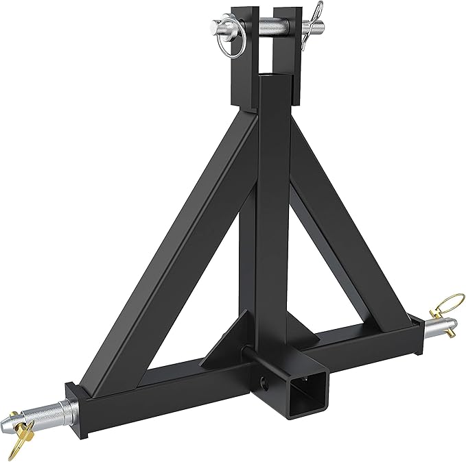 YINTATECH 3 Point 2" Receiver Trailer Hitch Heavy Duty Drawbar Adapter Cat 1 Tractor Tow Compatible for John Deere, Kubota, BX, LM25H, WLM Tractor, NorTrac, Yanmar, Kioti, Cat