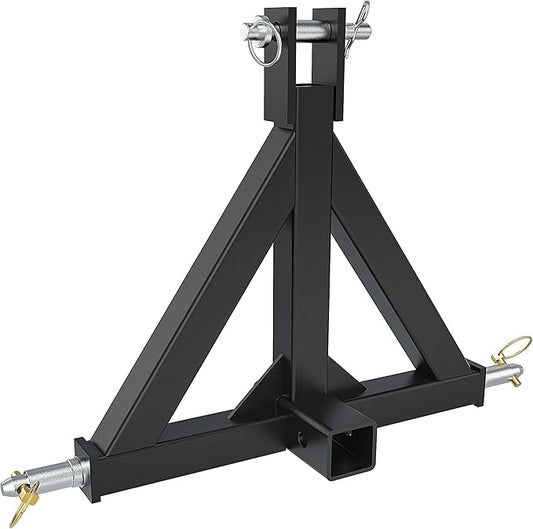 YINTATECH 3 Point 2" Receiver Trailer Hitch Heavy Duty Drawbar Adapter Cat 1 Tractor Tow Compatible for John Deere, Kubota, BX, LM25H, WLM Tractor, NorTrac, Yanmar, Kioti, Cat