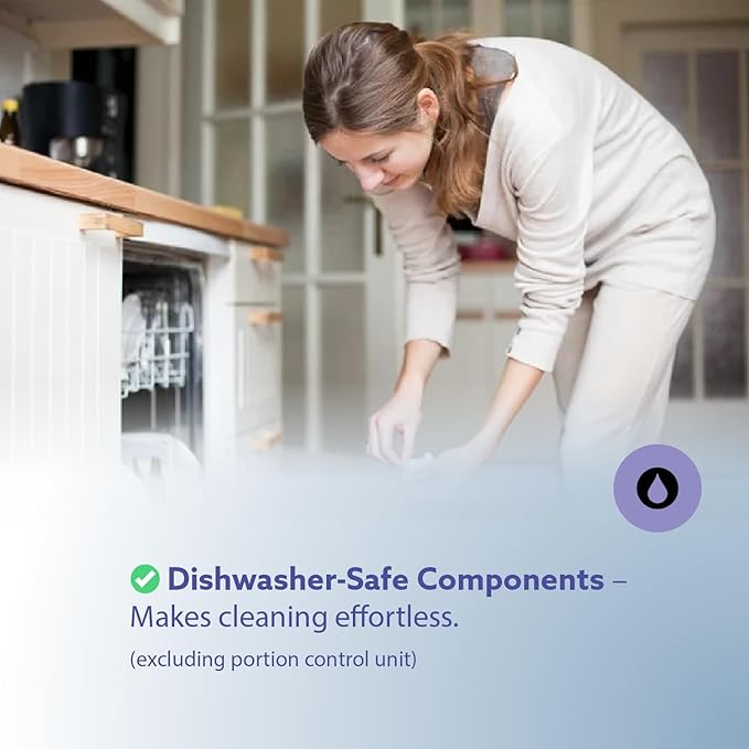 Feeding Friend® Automatic Dog & Cat Food Feeder with Water Dispenser – Smart Pet Feeder with Portion Control, OLED Display, Anti Jam Design, Battery Operated Dispenser for Small - (XS) Pets - Taupe