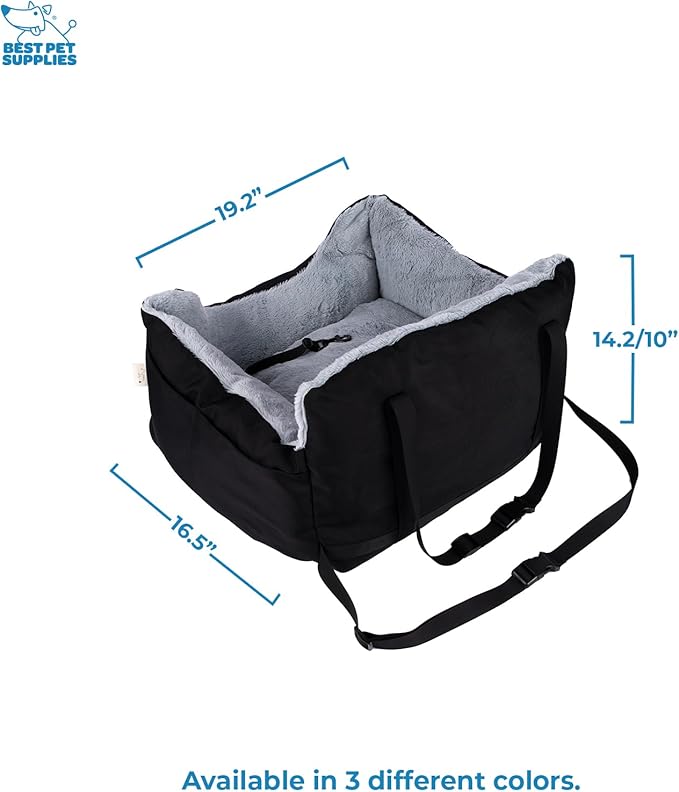 Best Pet Supplies Dog House Bed Crate Mat Tent Indoor Round Soft Plush for Small, Medium, and Large Breeds - Black, 21 x 20 x 14