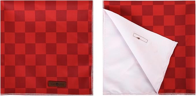 Lionet Paws Christmas Dog Bandana Washable Cotton Handkerchief Scarf Triangle Christmas Red Plaid Dog Bandanas for Small Medium Dogs Girl Boy