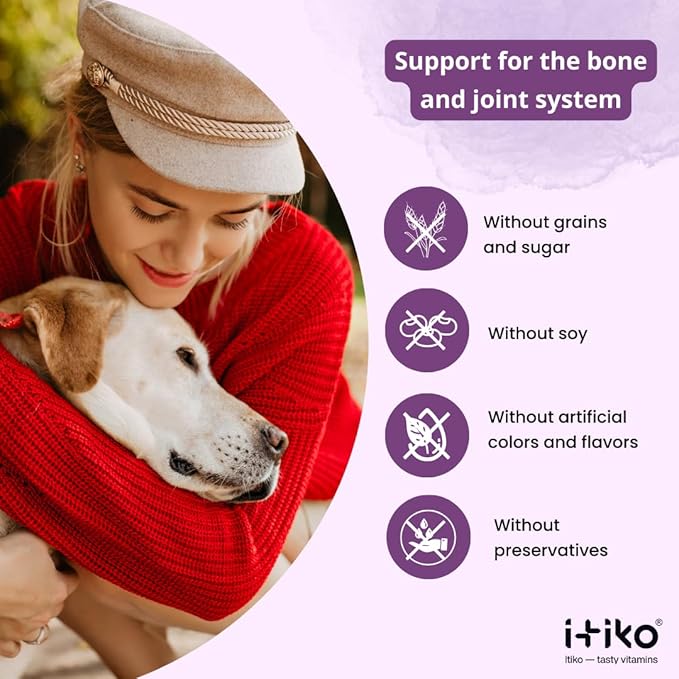 Bone and Joint Supplement for Dogs with Green-Lipped Mussel, MSM, Glucosamine, Chondroitin & Omega-3 | 100-120 PCS of Chews for All Breeds Size