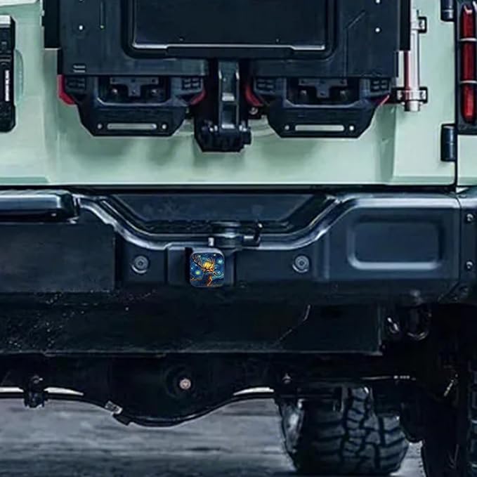 Hitch Cover Fits for 2-Inch Hitch,Cosmic Stag Reverie Rubber Trailer Hitch Cover Tube Plug Insert,Car Exterior Accessories, Receiver Tube Hitch Plug