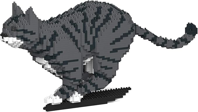 JEKCA Cat 18S-M02 | Tabby Cat Plastic Building Blocks | Age 14+