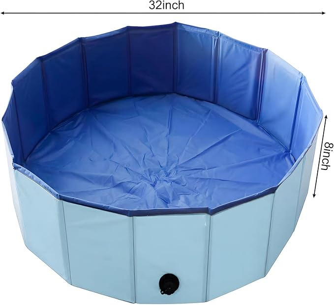 Artilife Whelping Box for Dogs and Puppies Welp Box Whelping Pool,Puppy Whelping Pen for Dogs,Great for Puppies,Easy to Clean (32inch Dia.x8inch H(80x20cm), Blue)