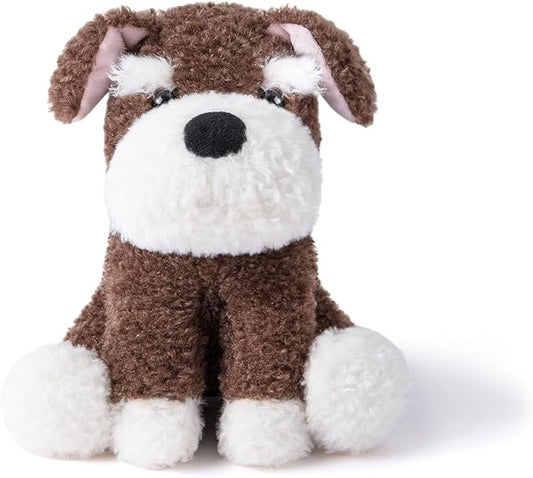 8" Schnauzer Dog Stuffed Animals for Kids & Adults, Realistic Schnauzer Puppy Plush Toys for Baby Birthday Bedtime Gift