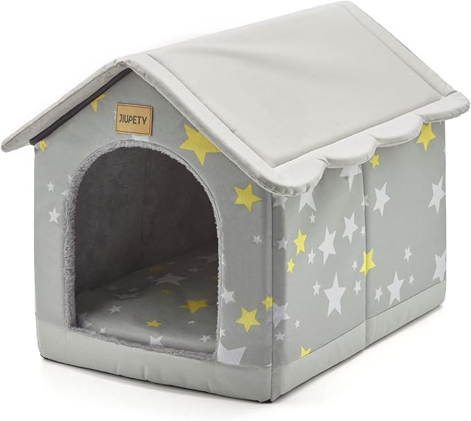 Jiupety Dog House Indoor, 2XL Size Indoor Dog House for Large Dog, Warm Cave Sleeping Nest Bed for Cats and Dogs, Gray