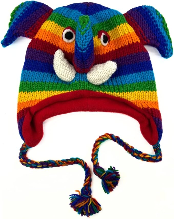 Humble Hilo Hand-Knitted Wool Animal Beanie - Easy Halloween Costume Hat for Anyone, Cute Winter Beanie Hats