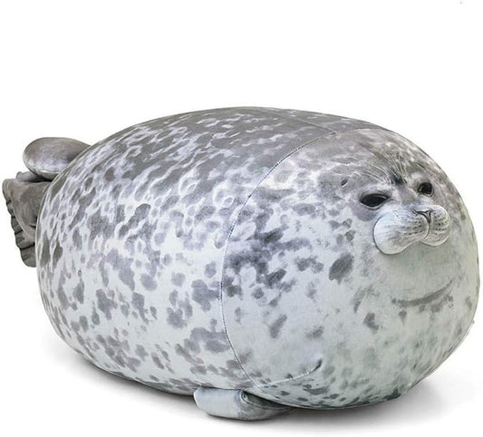 EHOTONG Cute Blob Seal Pillow, Chubby Seal Plush Hug Pillow Soft Stuffed Animal Toy (Gray,11.5")