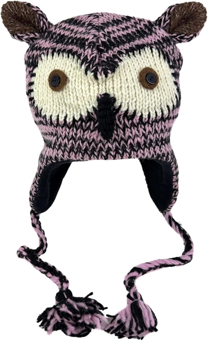 Humble Hilo Hand-Knitted Wool Animal Beanie - Easy Halloween Costume Hat for Anyone, Cute Winter Beanie Hats