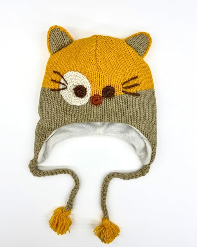 Humble Hilo Hand-Knitted Wool Animal Beanie - Easy Halloween Costume Hat for Anyone, Cute Winter Beanie Hats
