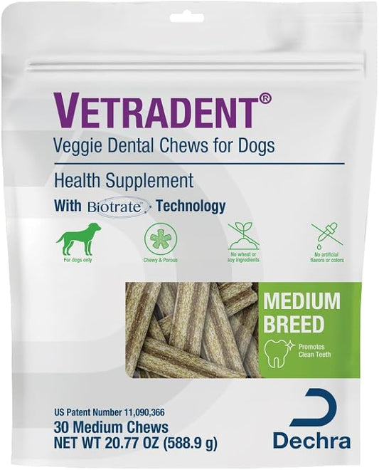 Vetradent® Veggie Dental Chews for Medium Dogs