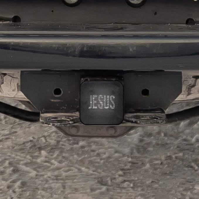 Swono Lettering Jesus Hitch Covers 2 Inch Find What You've Been Looking for Rubber Receiver Tube Hitch Plug for Men, Christian Bible Verse Square Hitch Box Cover Towing Hitch Plug Covers for Women