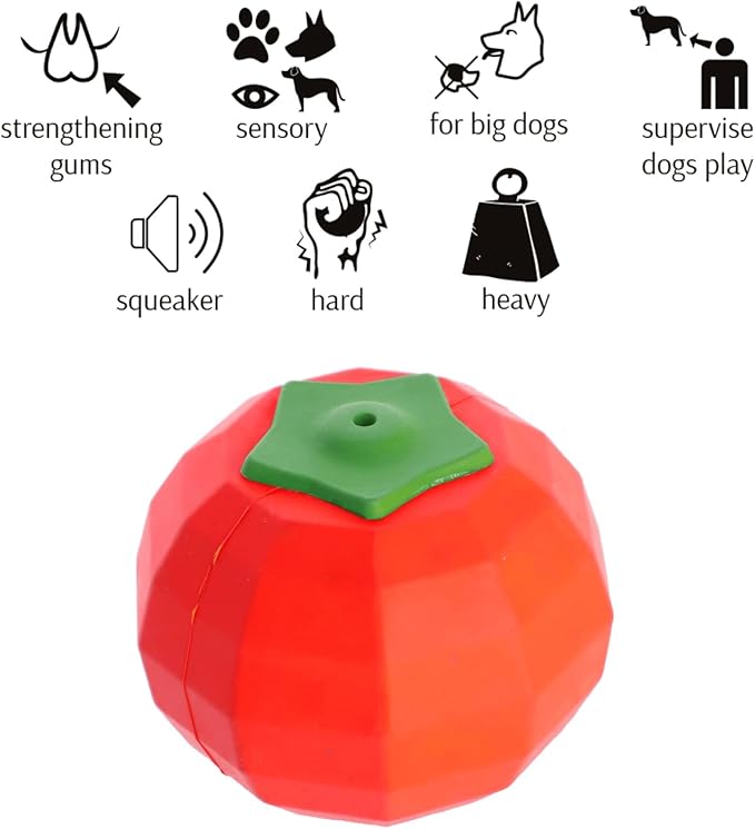 Dingo Toy for Dog, Durable TPR Rubber for chewers, Fetch Toy for Play, Boomerang 9.1", 17395 (Tomato)