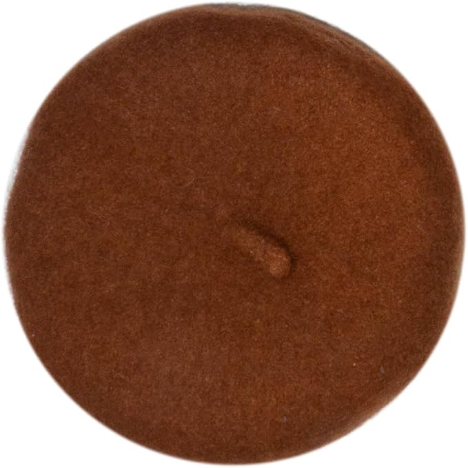 Dog Beret Hats Cats Hats Fashion Four Seasons Funny Wool Comfortable Pet Hat (Brown)