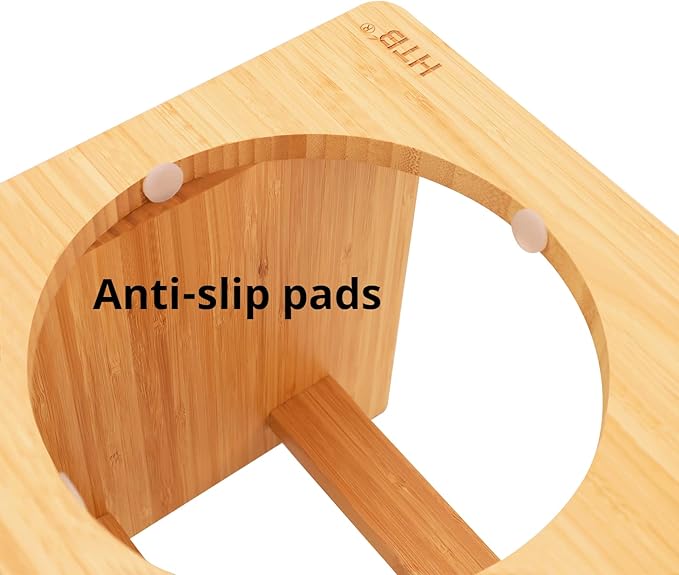 HTB Elevated Dog Bowls,Raised Dog Bowl Stand with 2 Stainless Steel Bowls,Elevated Raised Dog Bowls for Large Medium Small Sized Dogs