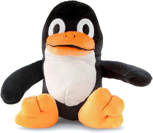 Jeffers Pet Plush Dog Toy with Squeaker, Black Penguin 6" - Soft Crinkle Fabric, Safe & Durable, Healthy Fun for Small & Medium Dogs, Interactive Play, Fetch, Tug - Best Gift for Active Games