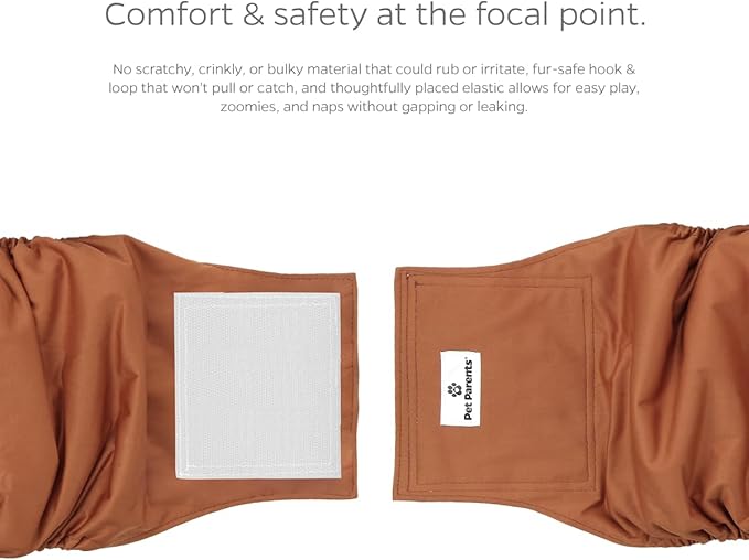 Pet Parents® Washable Belly Bands for Male Dogs (3pack) + Extendrs® of Durable Dog Diapers Male, Premium Male Dog Diapers & Dog Wraps (Large, Natural)