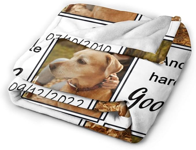 Funnylife Custom Pet Dog Blanket Using Photo and Name Custom Dog Blanket Personalized Dog Blankets Cat Picture Blanket Pet Photo Blanket Dog Dad Gift 40x50