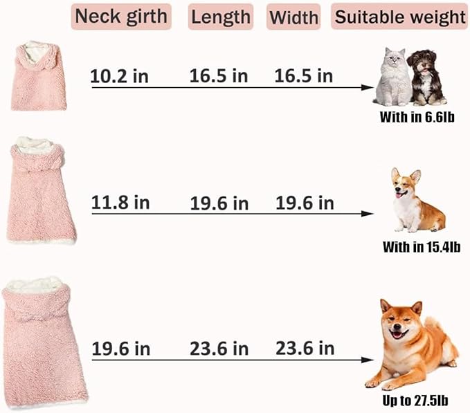 Pet Cape Blanket, Cape Blanket for Dogs, Cat Cape Blanket, 6 Styles Cute Soft Comfortable Flannel Dog Warm Cape (Letter Brown, Small)