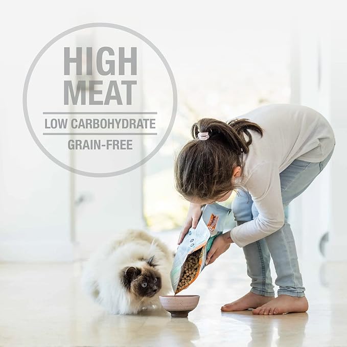 Feline Natural High Protein Dry Cat Food, Freeze-Dried Diet with 98% Meat, Organs & Seafood, No Peas, Grains, or Artificial Additives, Made in New Zealand, Lamb & King Salmon, 3.5oz