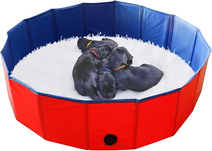 Artilife Whelping Pen for Dogs,Whelping Box for Small Dogs and Puppies,Dog Birth Supplies,Portable Whelping Pool Whelping Box(32" Dia.x8 H)