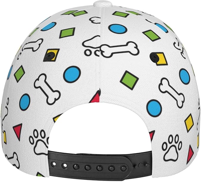 Dog Paw Print Baseball Cap Workout Hats with Adjustable Strap for Men & Women Dad Hat Snapback Hat