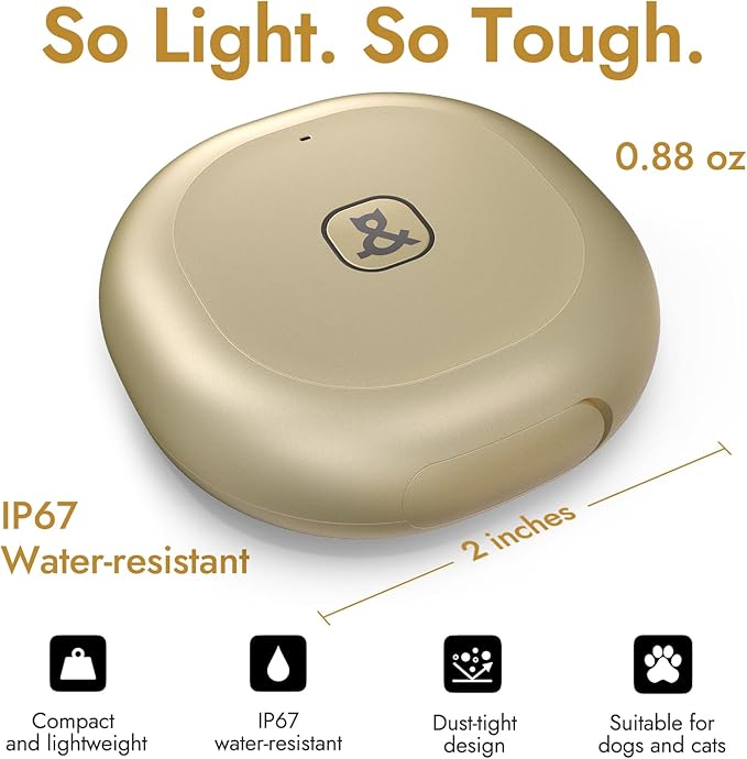 Automatic Dog Feeder for Large Dogs, 14L Capacity, 2.4G WiFi App Control, Dual Power Supply, Stainless Steel Bowl, and Molly&Cody GPS + Bluetooth Pet Tracker for Cats & Dogs – Real-Time Tracking