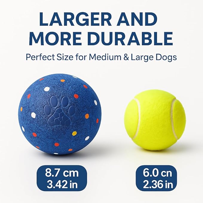 2025 Upgraded Smart Interactive Dog Toy, Durable E-TPU Material, Built-in Anti-mistouch Switch, for Large, Medium, and Small Dogs – Dog Toys to Keep Them Busy Indoors & Outdoors