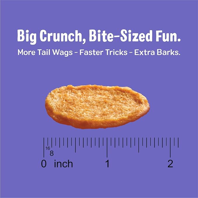 Three Dog Bakery Bark’N Crunch! Chicken Chips, Crunchy Treats for Dogs, Single Ingredient, High Protein Snacks, No Artificial Flavors or Colors, Made in The USA, 8 oz.