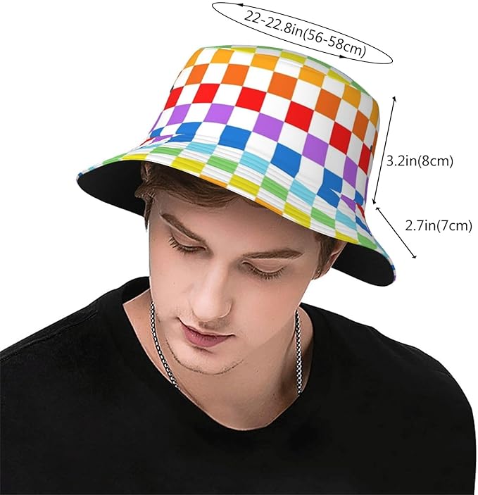 Psychedelic Bucket Hat Fisherman Cap for Women Men, Trippy Art Casual Travel Beach Sun Hats for Summer