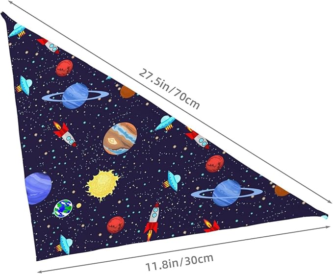 Planet Dog Bandana Scarf Triangle Bibs Pet Accessories Cat Kerchief White17 One Size