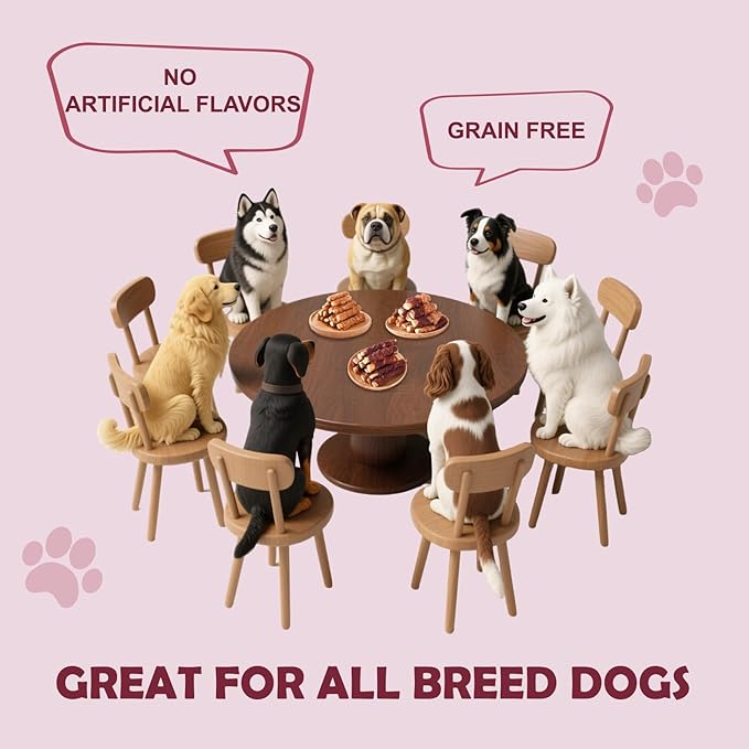 ASMPET Dog Treats Bones, Duck Wrapped Beef Cartilage, Rawhide Free & Grain Free Dog Snacks