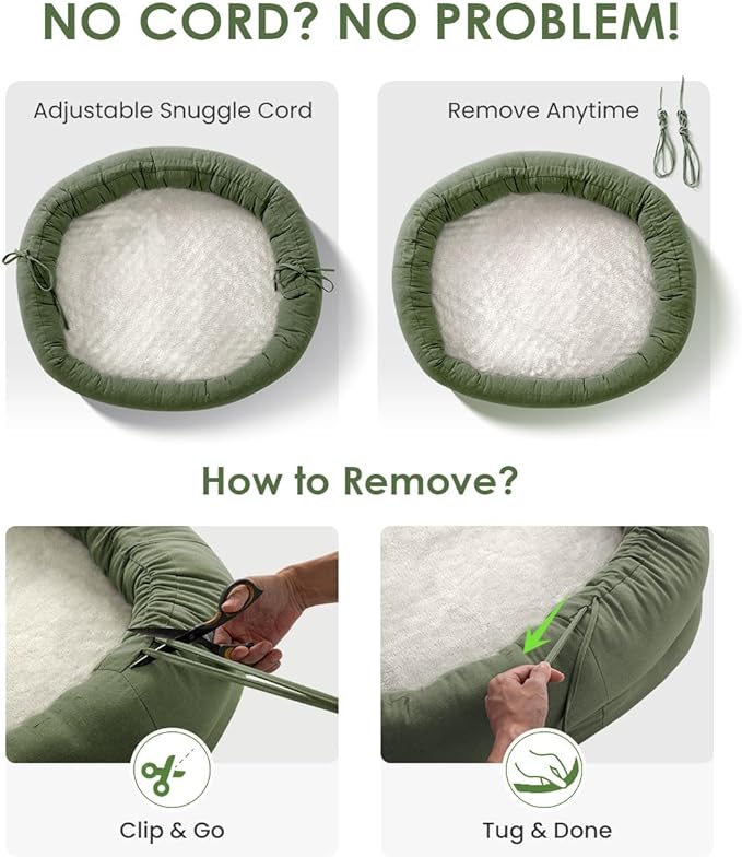 Orthopedic Dog Bed for Large Dogs, Pet Sofa Bed with Egg Crate Foam, 4-Sided Bolster, Removable Washable Cover & Anti-Slip Bottom, X-Large Calliste Green