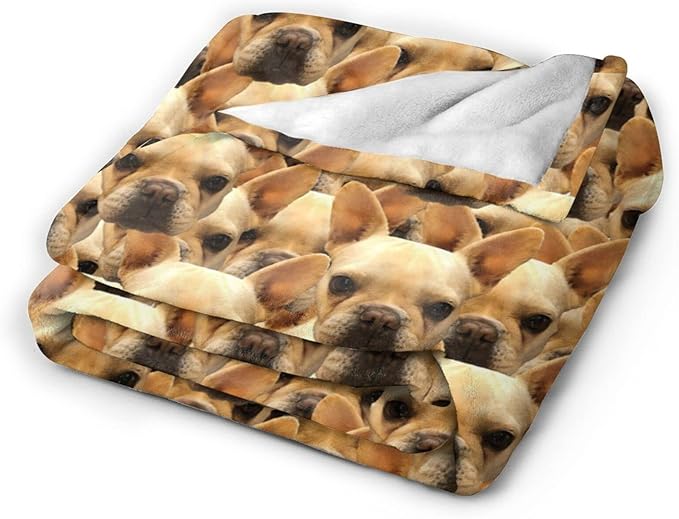 Funnylife Custom Dog Face Blankets 40" x 50" Personalized Pet Photo Blanket for Dog Dad Mom Pet Lover Gifts