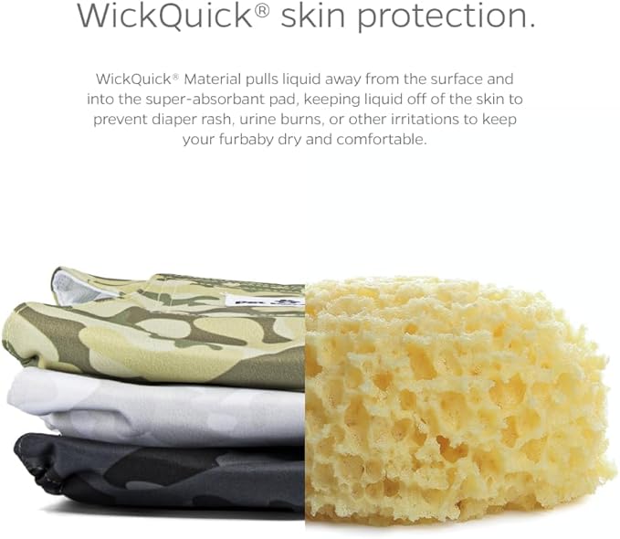 Pet Parents® Washable Belly Bands for Male Dogs (3pack) + Extendrs® of Durable Dog Diapers Male, Premium Male Dog Diapers & Dog Wraps (X-Small, Camo)