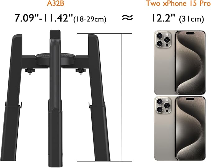 CZPET Dog Bowl Stand with Adjustable Height and Width [Stand Only], Elevated Pet Water & Food Feeder for Medium & Large Dogs, Stable and Anti-Slip Raied Bowl