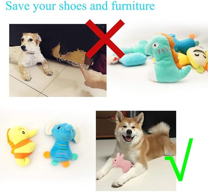 Pack of 26 Soft Small Medium Dog Squeaky Toys,Cute Puppy Favorite Comfortable Squeakers Toy,Multicolored for Puppy